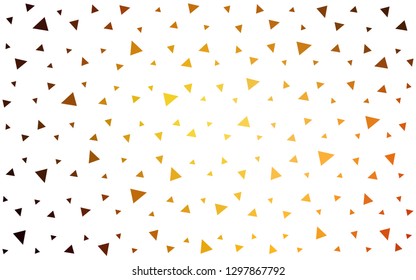 Dark Orange vector  abstract mosaic pattern. A sample with polygonal shapes. Triangular pattern for your design.