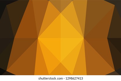 Dark Orange vector abstract mosaic backdrop. Creative illustration in halftone style with gradient. A completely new design for your business.