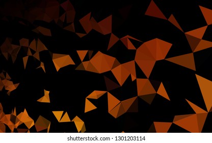 Dark Orange vector abstract mosaic pattern. A vague abstract illustration with gradient. Polygonal design for your web site.