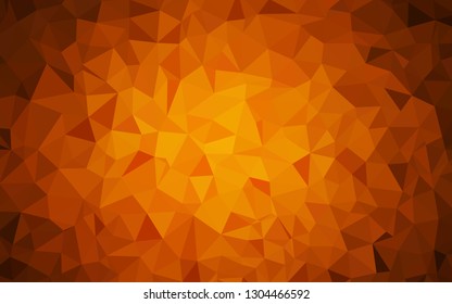 Dark Orange vector abstract mosaic backdrop. Elegant bright polygonal illustration with gradient. Pattern for a brand book's backdrop.