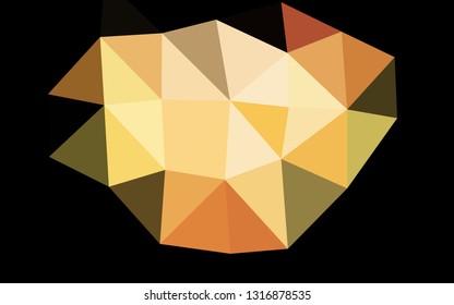 Dark Orange vector abstract mosaic pattern. Colorful abstract illustration with gradient. Brand new style for your business design.