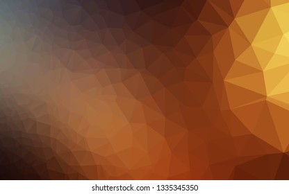 Dark Orange vector abstract mosaic background. An elegant bright illustration with gradient. Polygonal design for your web site.