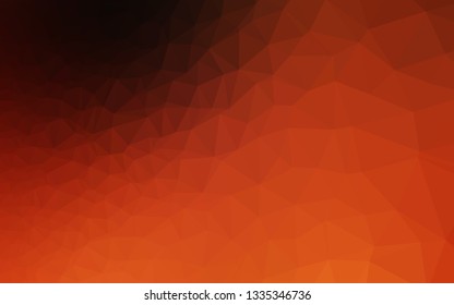 Dark Orange vector abstract mosaic background. A vague abstract illustration with gradient. Completely new template for your business design.