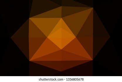 Dark Orange vector abstract mosaic pattern. Modern geometrical abstract illustration with gradient. New texture for your design.