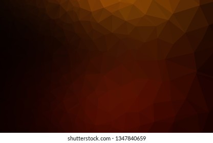 Dark Orange vector abstract mosaic pattern. Glitter abstract illustration with an elegant design. Polygonal design for your web site.