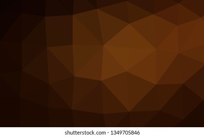 Dark Orange vector abstract mosaic background. Colorful illustration in abstract style with gradient. New texture for your design.
