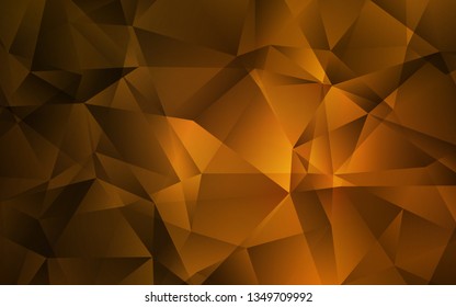 Dark Orange vector abstract mosaic background. Colorful illustration in polygonal style with gradient. A completely new design for your leaflet.