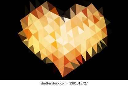 Dark Orange vector abstract mosaic backdrop. An elegant bright illustration with gradient. New texture for your design.