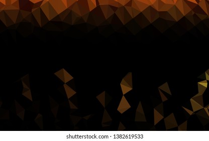 Dark Orange vector abstract mosaic backdrop. A completely new color illustration in a vague style. Textured pattern for background.