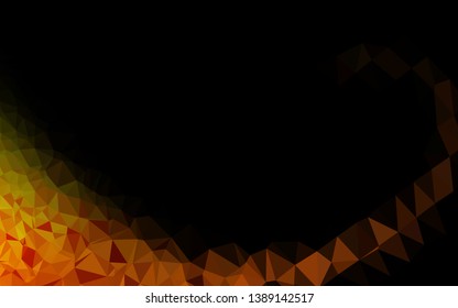 Dark Orange vector abstract mosaic pattern. An elegant bright illustration with gradient. Template for your brand book.