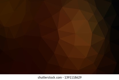 Dark Orange vector abstract mosaic pattern. Shining colored illustration in a Brand new style. Template for your brand book.