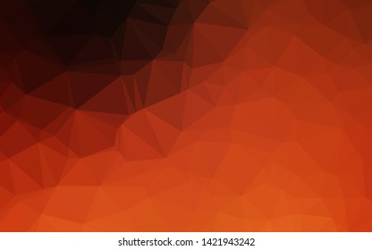 Dark Orange vector abstract mosaic pattern. An elegant bright illustration with gradient. Completely new template for your business design.