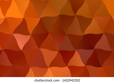 Dark Orange vector abstract mosaic background. Creative geometric illustration in Origami style with gradient. Pattern for a brand book's backdrop.