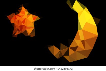 Dark Orange vector abstract mosaic pattern. Brand new colorful illustration in with gradient. The best triangular design for your business.