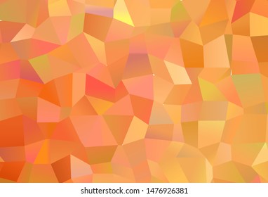 Dark Orange vector abstract mosaic pattern. Colorful illustration in abstract style with triangles. A completely new design for your leaflet.