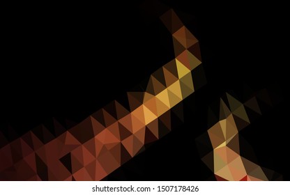 Dark Orange vector abstract mosaic pattern. Colorful illustration in Origami style with gradient.  Brand new design for your business.
