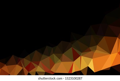 Dark Orange vector abstract mosaic pattern. Modern geometrical abstract illustration with gradient. Triangular pattern for your business design.