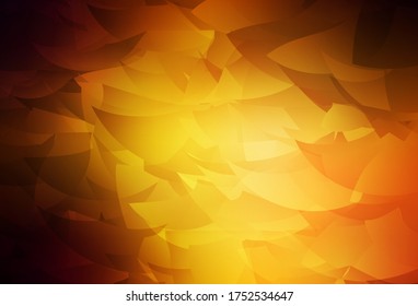Fondo de mosaico abstracto del vector naranja oscuro. Muestra con formas poligonales. Patrón triangular para tu diseño.