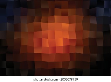 Dark Orange vector abstract mosaic background. Triangular geometric sample with gradient.  New texture for your design.