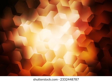 Dark Orange vector abstract mosaic backdrop. Triangular geometric sample with gradient.  Brand new design for your business.