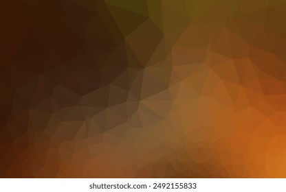 Dark Orange vector abstract mosaic pattern. A vague abstract illustration with gradient. Triangular pattern for your business design.