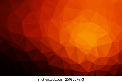 Dark Orange vector abstract mosaic backdrop. A completely new color illustration in a vague style. Template for your brand book.