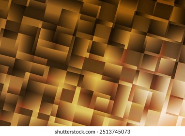 Dark Orange vector abstract mosaic pattern. Shining polygonal illustration, which consist of triangles. Completely new template for your banner.