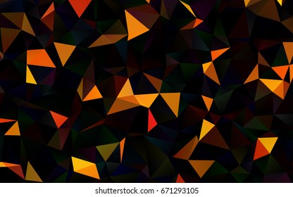 Dark Orange vector abstract mosaic template. A vague abstract illustration with gradient. A completely new design for your business.