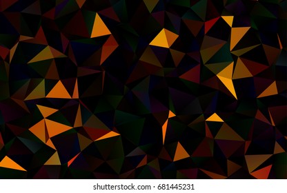 Dark Orange vector abstract mosaic pattern. Creative geometric illustration in Origami style with gradient. The best triangular design for your business.