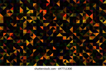 Dark Orange vector abstract mosaic background. A vague abstract illustration with gradient. The textured pattern can be used for background.