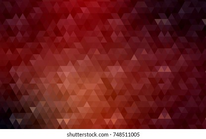 Dark Orange vector abstract mosaic pattern. Shining colored illustration in a brand-new style. The completely new template can be used for your brand book.