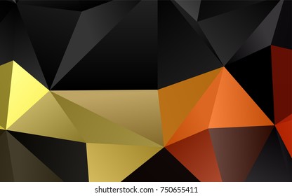 Dark Orange vector abstract mosaic pattern. Colorful illustration in abstract style with gradient. A new texture for your design.