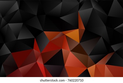 Dark Orange vector abstract mosaic background. Creative illustration in halftone style with gradient. The textured pattern can be used for background.