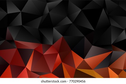 Dark Orange vector abstract mosaic background. Brand-new colored illustration in blurry style with gradient. A new texture for your design.
