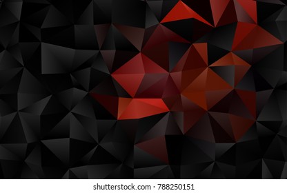 Dark Orange vector abstract mosaic pattern. Shining illustration, which consist of triangles. The completely new template can be used for your brand book.
