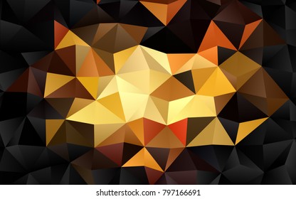 Dark Orange vector abstract mosaic background. Creative geometric illustration in Origami style with gradient. The completely new template can be used for your brand book.