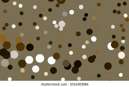 Dark Orange vector abstract pattern with circles. Geometry template for your business design. Background with colored spheres.