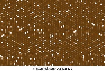 Dark Orange vector abstract pattern with circles. Geometry template for your business design. Background with colored spheres.