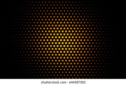 Dark Orange vector abstract pattern with circles. Geometry template for your business design. Background with colored spheres.
