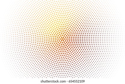 Dark Orange vector abstract pattern with circles. Geometry template for your business design. Background with colored spheres.