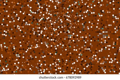 Dark Orange vector abstract pattern with circles. Geometry template for your business design. Background with colored spheres.