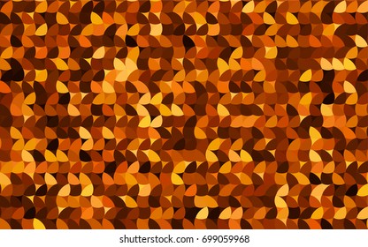 Dark Orange vector abstract pattern with circles. Geometry template for your business design. Background with colored spheres.