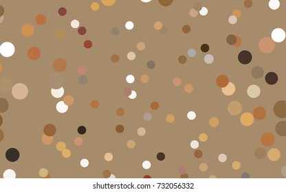 Dark Orange vector abstract pattern with circles. Geometry template for your business design. Background with colored spheres.