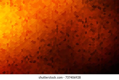 Dark Orange vector abstract pattern with circles. Geometry template for your business design. Background with colored spheres.