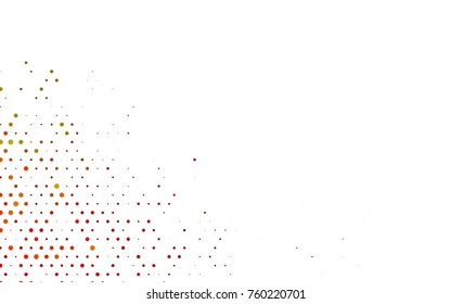 Dark Orange vector abstract pattern with circles. Geometry template for your business design. Background with colored spheres.