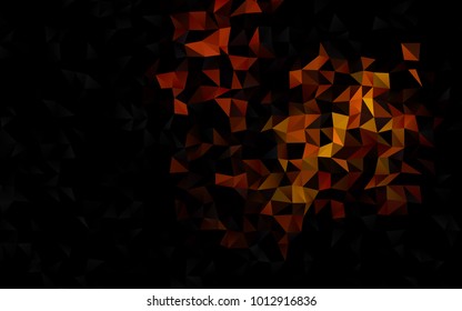Dark Orange vector abstract polygonal template. Creative illustration in halftone style with gradient. Brand-new style for your business design.