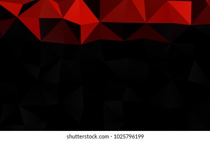 Dark Orange vector abstract polygonal pattern. Triangular geometric sample with gradient.  The polygonal design can be used for your web site.