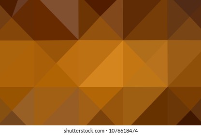 Dark Orange vector abstract polygonal background. Glitter abstract illustration with an elegant design. That new template can be used for your brand book.