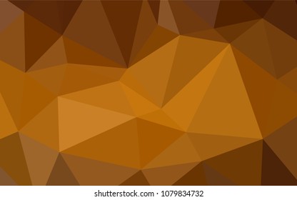 Dark Orange vector abstract polygonal template. Creative geometric illustration in Origami style with gradient. That pattern can be used as a part of a brand book.