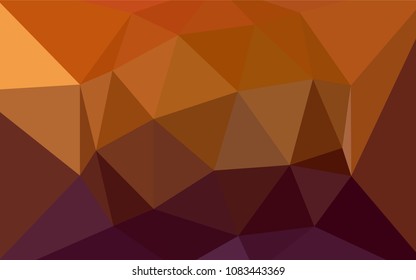 Dark Orange vector abstract polygonal background. Polygonal abstract illustration with gradient. Polygonal design for your web site.